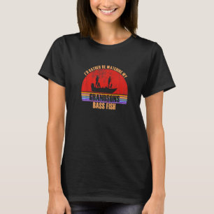 Großelternteil würde lieber Bass angelnde Enkel be T-Shirt