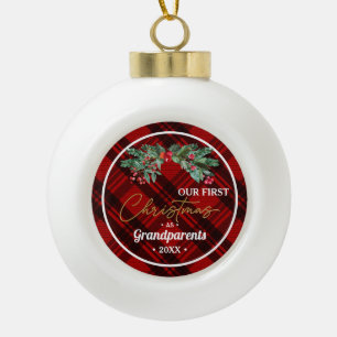 Großelternteil's Erste Benutzerdefinierte Marke Keramik Kugel-Ornament