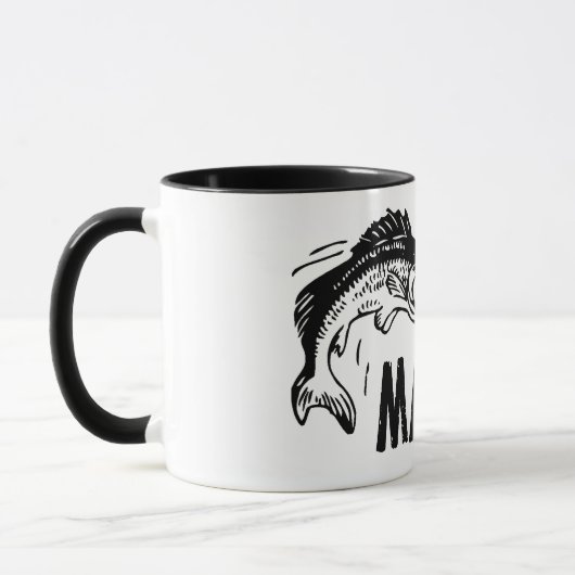 Größen-Angelegenheiten! Lustiger Fischen-Entwurf Tasse (Links)