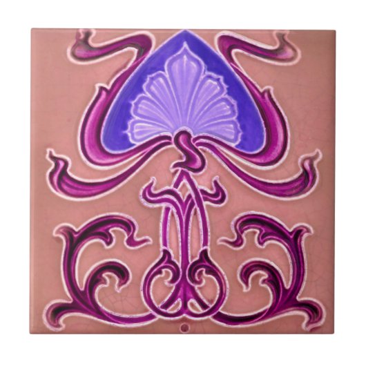 Größen der Kunst Nouveau Vintage Fliese (Vorderseite)