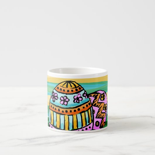 Größen der Spezialitäten-Tassen-3, gemalte Espressotasse (Vorderseite)