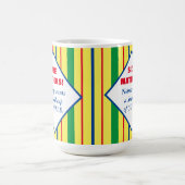 Größen - farbenfrohe Streifen Kaffeetasse (Mittel)