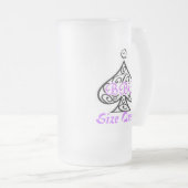 Größen-Königin Mattglas Bierglas (VorderseiteRechts)