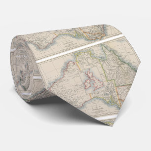 Größen-Vergleichs-Karte Australiens und der Krawatte