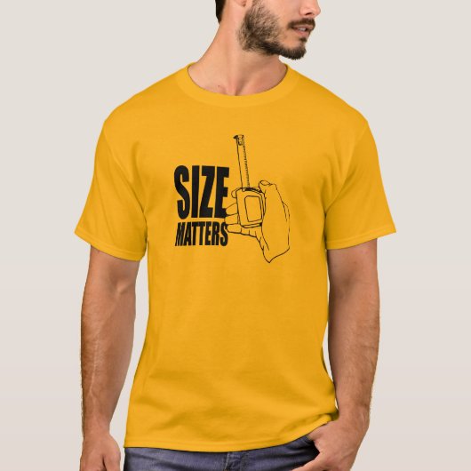 GRÖSSENANGABEN T-Shirt (Vorderseite)