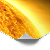 Größendiagramm der Planeten und Sonne in unserem S Poster (Ecke)