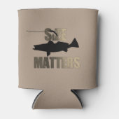 Größenfragen Funny Fly Fishing Foreut Dosenkühler (Vorderseite)