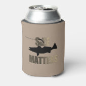Größenfragen Funny Fly Fishing Foreut Dosenkühler (Kanne Rückseite)