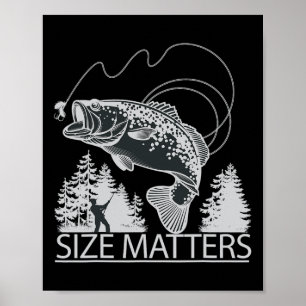 Größenprobleme Lustige Forellen-Angler-Shirts Für Poster