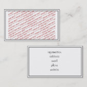 Größenspezifisch - Zur Verwendung mit 7x5-Foto - R Visitenkarte (Vorne/Hinten)