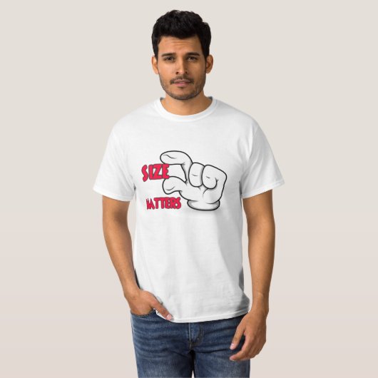 Größenwitz T-Shirt (Vorne ganz)