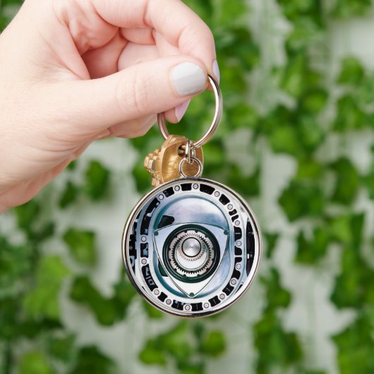 Großer (2,125") erstklassiger runder schlüsselanhänger (Hand)