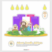 Großer Adventskühlenkorb Aufkleber (Blatt)