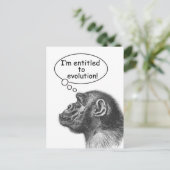 Großer Affen-Evolutions-Bezeichnung Postkarte (Stehend Vorderseite)