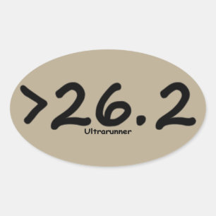 Größer als 26,2 (4) Aufkleber des Ultrarunner