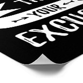 Größer als Ihre Ausreden Fitness Gym Poster (Ecke)