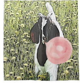 Größer als Lebensnerziege mit Bubblegum Duschvorhang