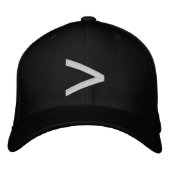 größer als Sign Hat Bestickte Baseballkappe (Vorderseite)