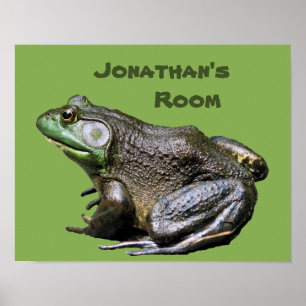 Großer alter Ochsenfrosch-Kinderzimmer-Personalisi Poster