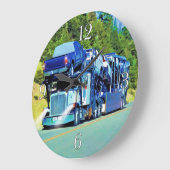 Großer Anlage-Auto-Transporter für Fernlastfahrer Große Wanduhr (Winkel)