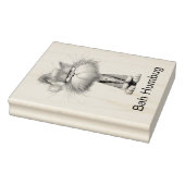 Großer anpassbarer grumpy Santa Cat Gummistempel (Stempel)
