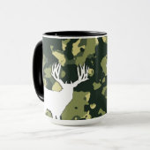 Großer Antler Whitetail Buck Deer Tasse (Vorderseite Links)