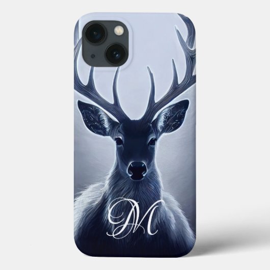 Großer Antlergestüt mit Monogram Case-Mate iPh iPhone Hülle (Rückseite)