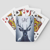 Großer Antlergestüt mit Monogramm Spielkarten (Rückseite)