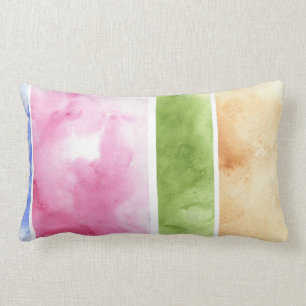 großer Aquarellhintergrund - Aquarellfarben 6 Lendenkissen