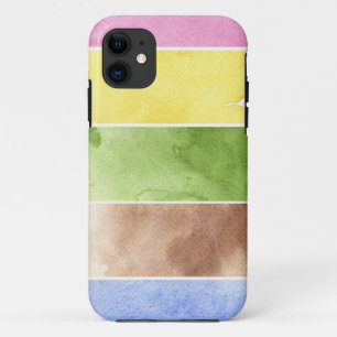 großer Aquarellhintergrund - Aquarellfarben iPhone 11 Hülle
