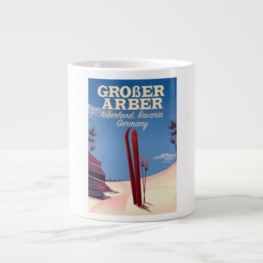 Großer Arber, Arberland, Bayerischer Deutscher Ski Jumbo-Tasse (Vorderseite)