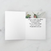 Großer Arzt danke Ihnen Hummingbird Garden Karte (Innenseite)
