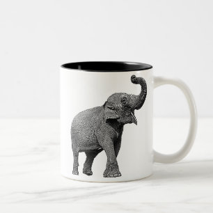 GROSSER ASIATISCHER ELEFANT - INDISCHER ELEFANT ZWEIFARBIGE TASSE