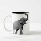 GROSSER ASIATISCHER ELEFANT - INDISCHER ELEFANT ZWEIFARBIGE TASSE (Links)