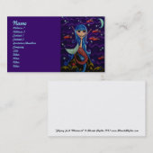 Großer Augen-Meerjungfrau-u. Fisch-Halbmond-Mond Visitenkarte (Vorne/Hinten)