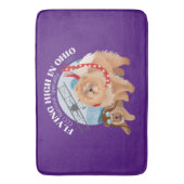 GROSSER BAD MAT - LILA MIT LOGO 2025 BADEMATTE (Vorderseite Vertikal)