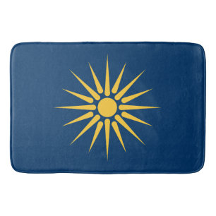 Großer Badezimmerteppich mit Flagge von Makedonien Badematte