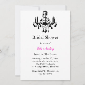 Großer Ballroom Bridal Dusche Einladung (weiß)