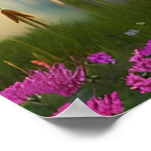 Grosser Barhofteich bei Sonnenaufgang Poster (Ecke)