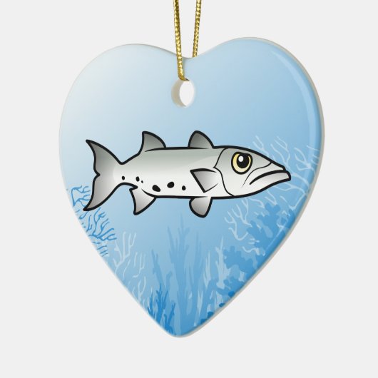 Großer Barracuda Keramik Ornament (Links)