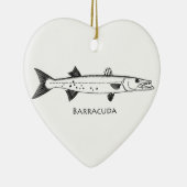 Großer Barracuda-Logo Keramikornament (Rechts)
