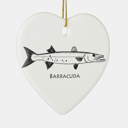 Großer Barracuda-Logo Keramikornament (Rechts)