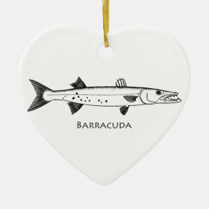 Großer Barracuda-Logo Keramikornament
