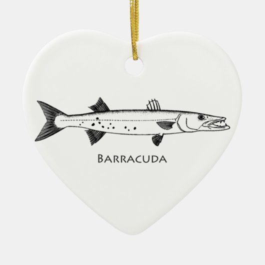Großer Barracuda-Logo Keramikornament (Vorne)