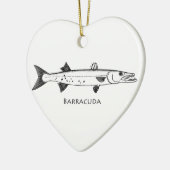 Großer Barracuda-Logo Keramikornament (Links)