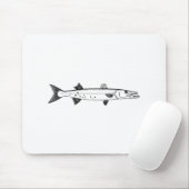 Großer Barracuda-Logo Mousepad (Mit Mouse)