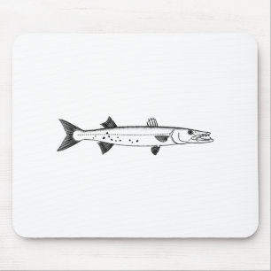 Großer Barracuda-Logo Mousepad
