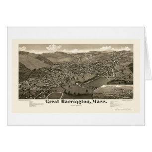 Großer Barrington, panoramische Karte MAs - 1884