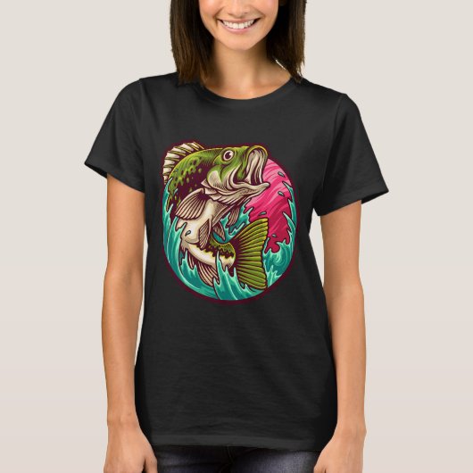 Großer Barschangeln T-Shirt (Vorderseite)