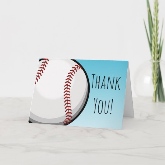 Großer Baseball-Personalisierter Dankeschön Dankeskarte (Vorderseite)